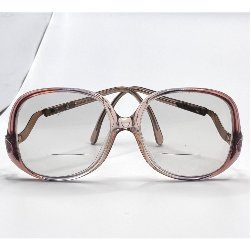 Vintage Grannycore Oversized Square Eyeglasses Luxottica Deeda Rose Low Arm